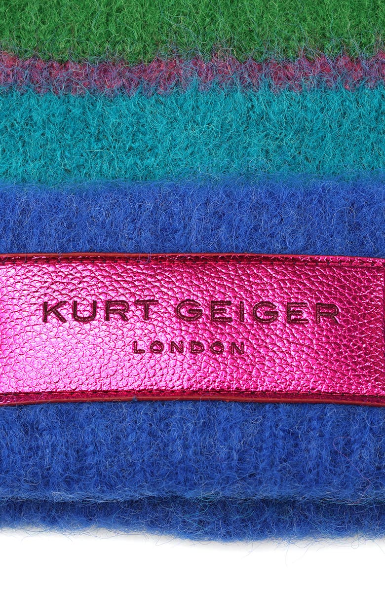Kurt Geiger London Stripe Fuzzy Beanie, Alternate, color,