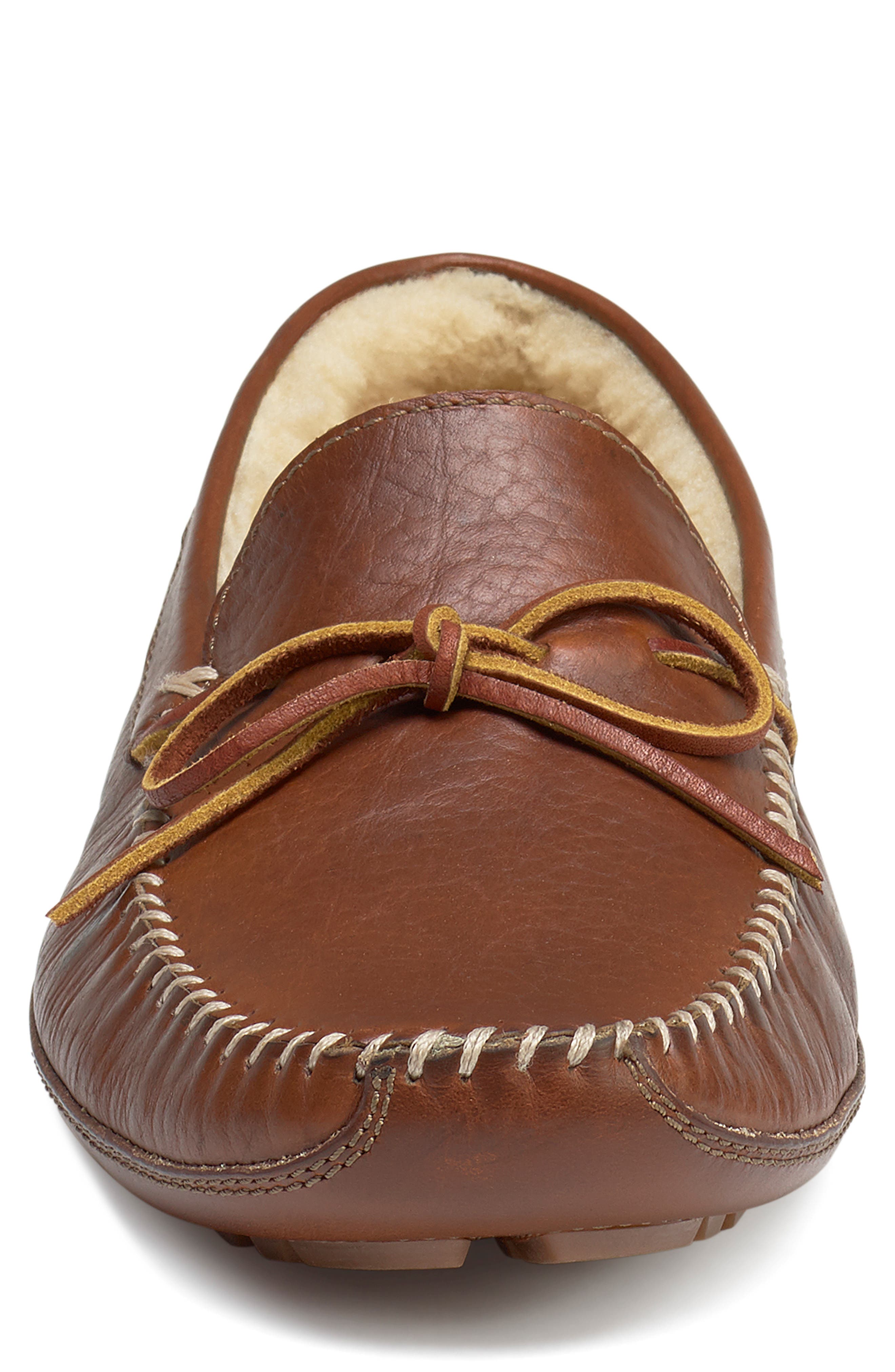 'Polson' Slipper, Alternate, color, TAN LEATHER/ SHEARLING
