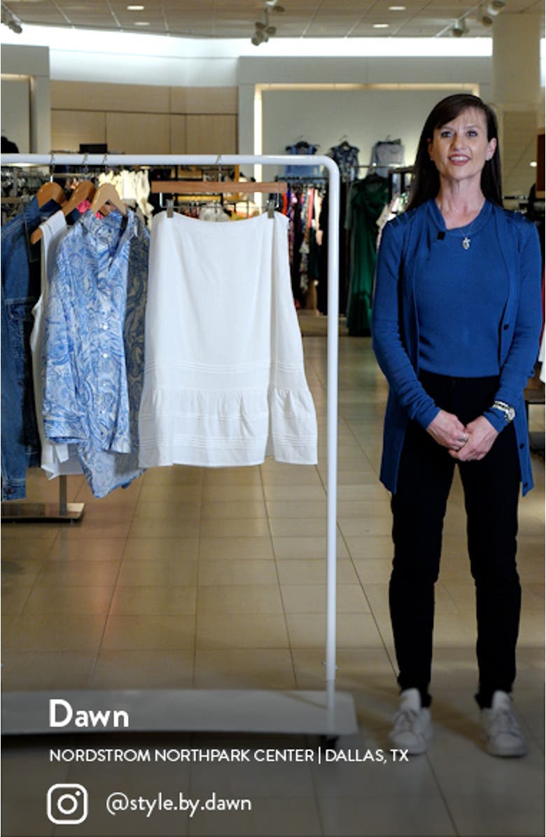 Angelina Ruffle Hem Linen Blend Skirt, sales video thumbnail