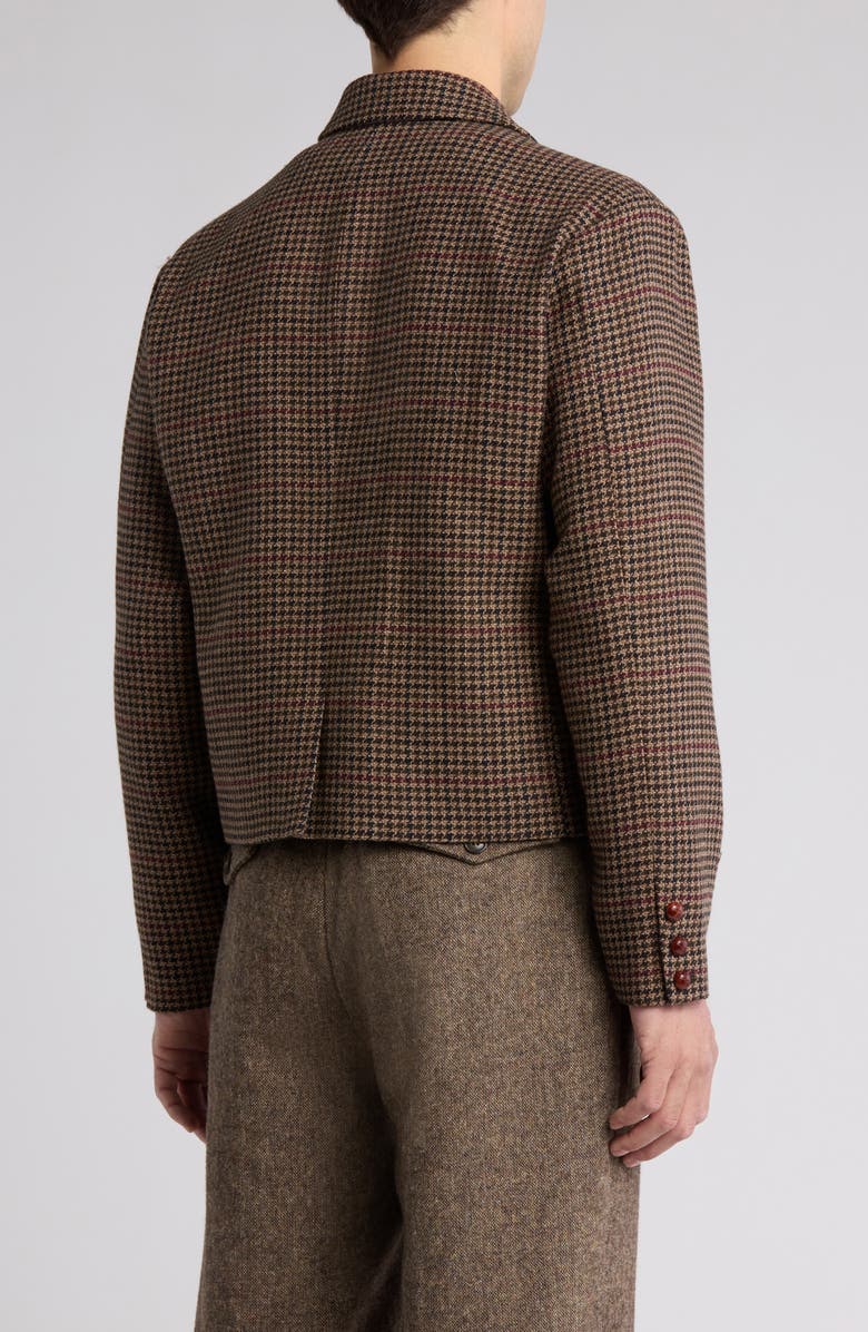 Elwood Grandad Houndstooth Crop Blazer, Alternate, color, 