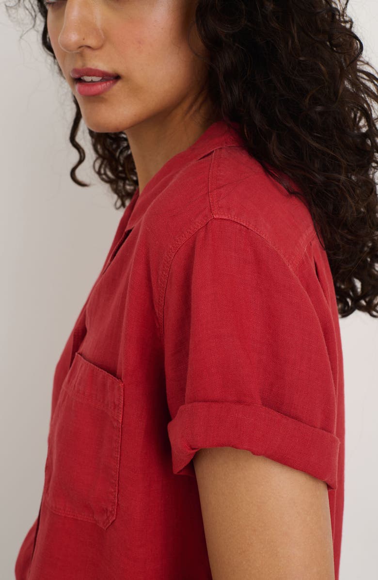 Alex Mill Maddie Linen Camp Shirt, Alternate, color,