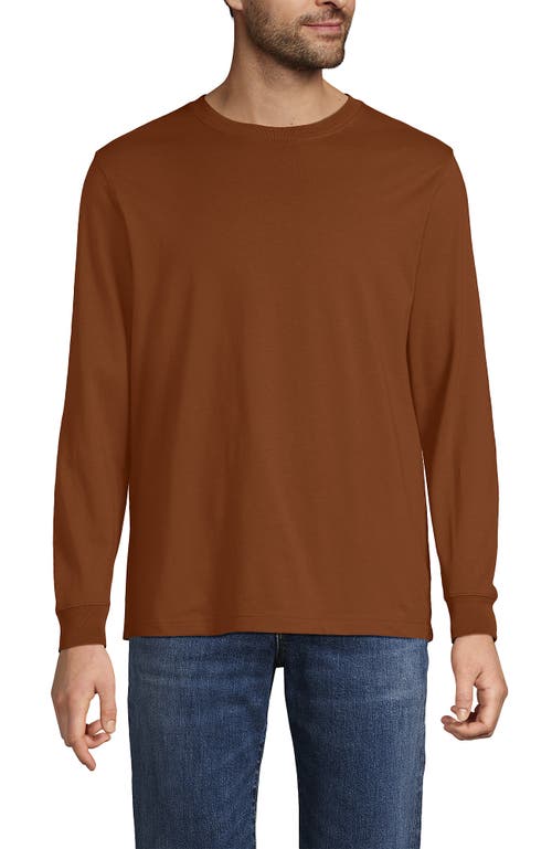 Lands' End Super-t Long Sleeve T-shirt In Brown