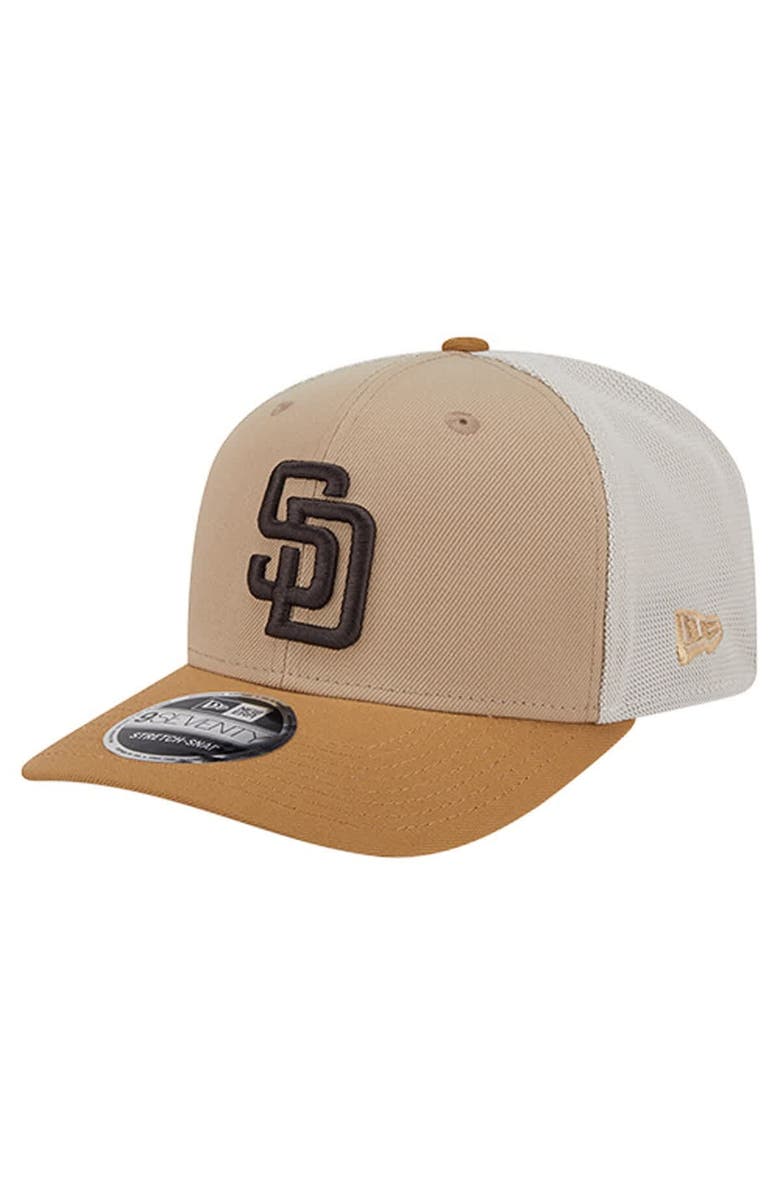 New Era Men's New Era Stone San Diego Padres 9SEVENTY Trucker Adjustable Hat, Main, color, Stone