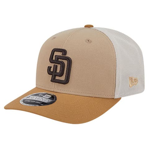 Men's New Era  Stone San Diego Padres 9SEVENTY Trucker Adjustable Hat