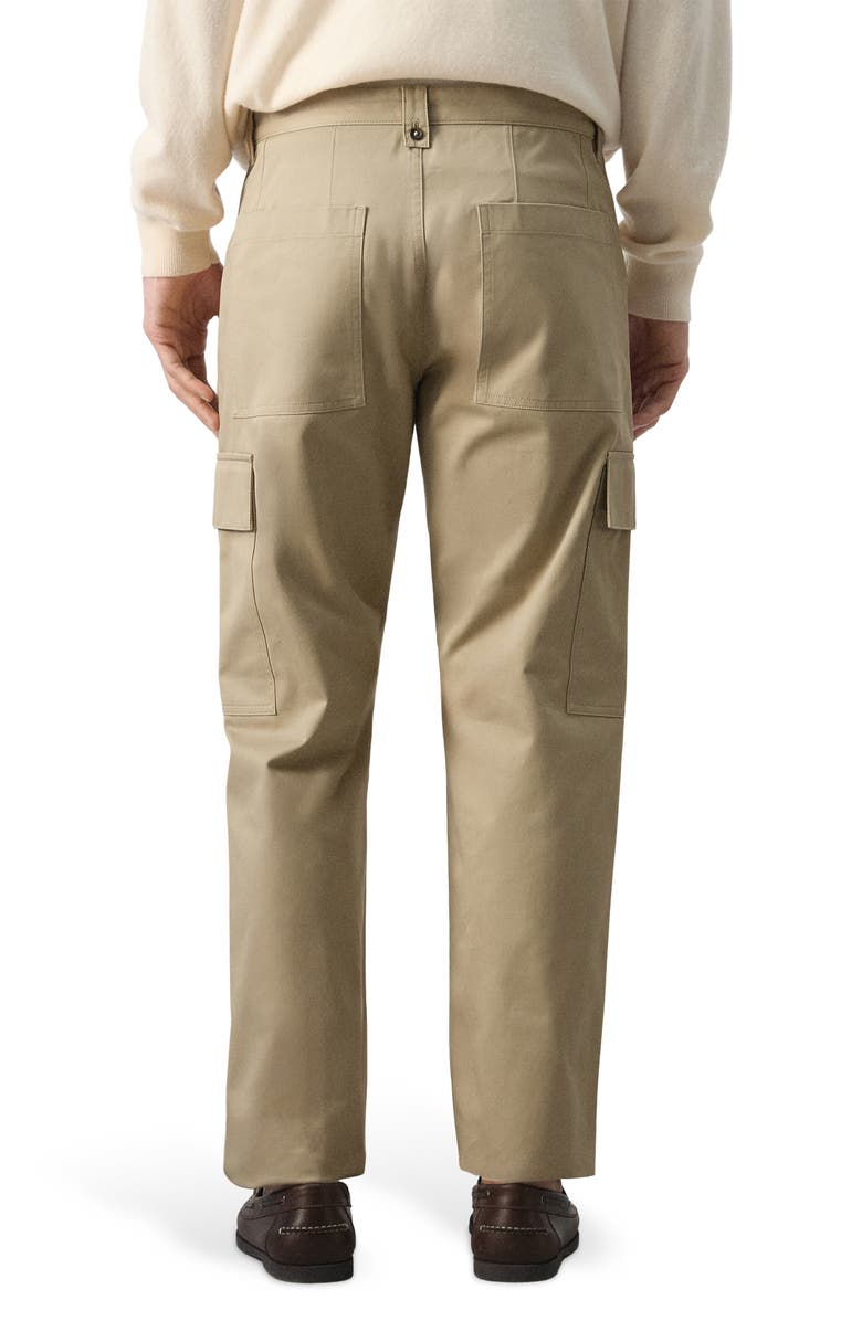 MANGO Regular Fit Cotton Cargo Pants, Alternate, color, Beige