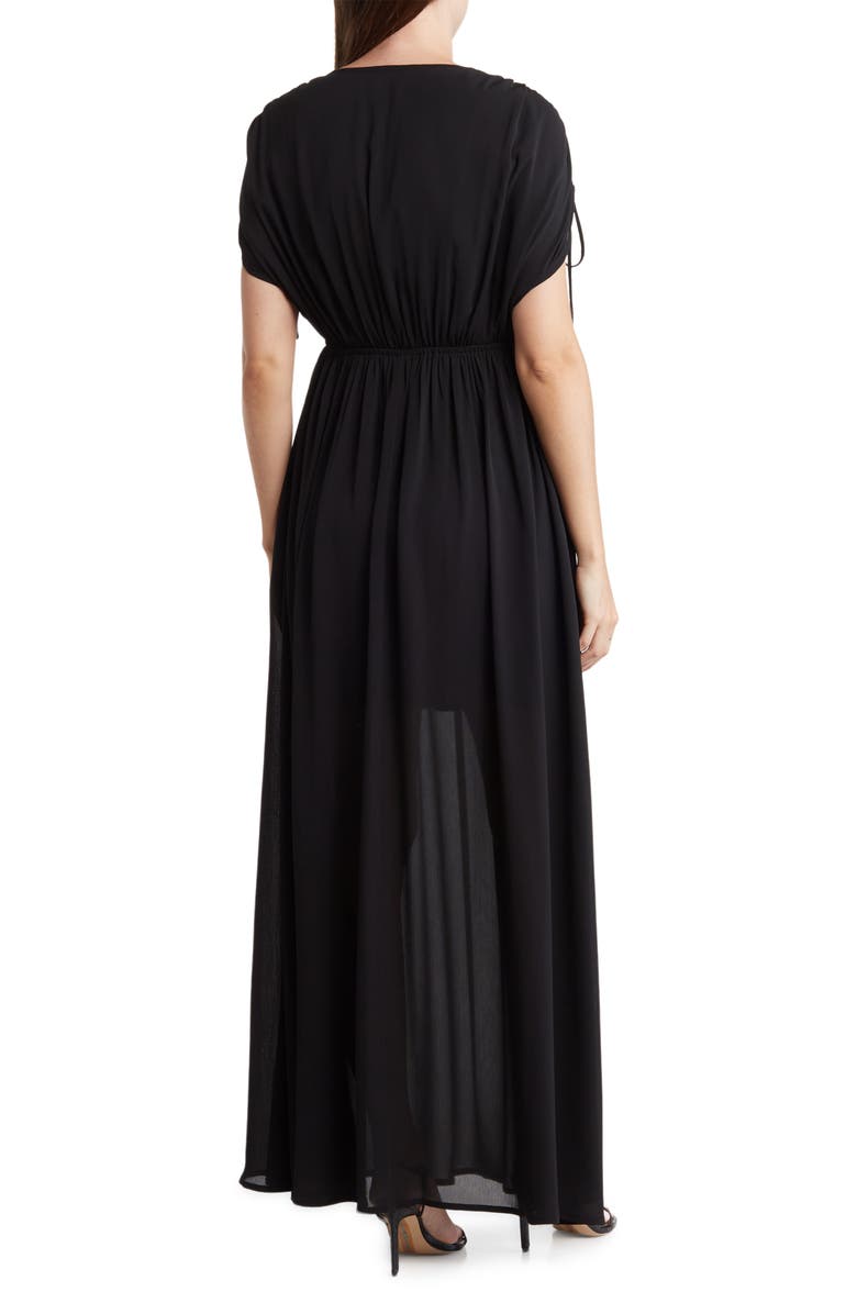 WISHLIST Ruched Sleeve Maxi Dress, Alternate, color,