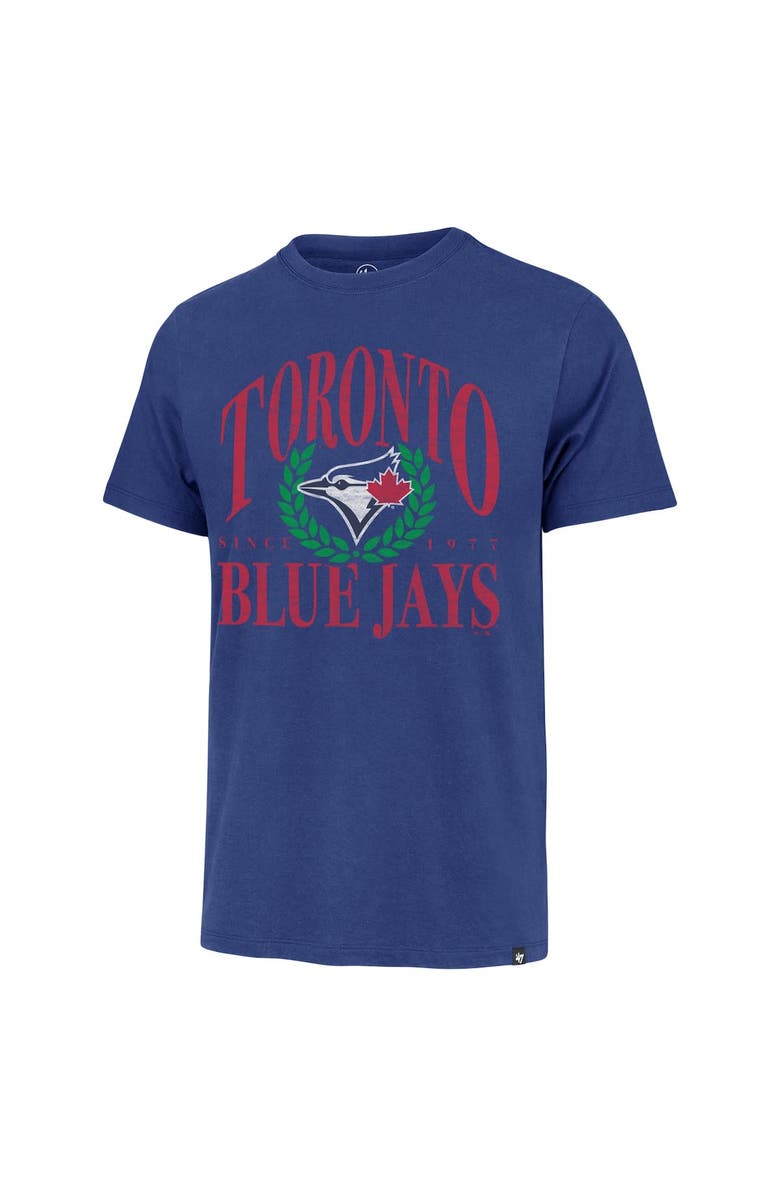 '47 Men's '47 Royal Toronto Blue Jays Pitchout Franklin T-Shirt, Alternate, color, 