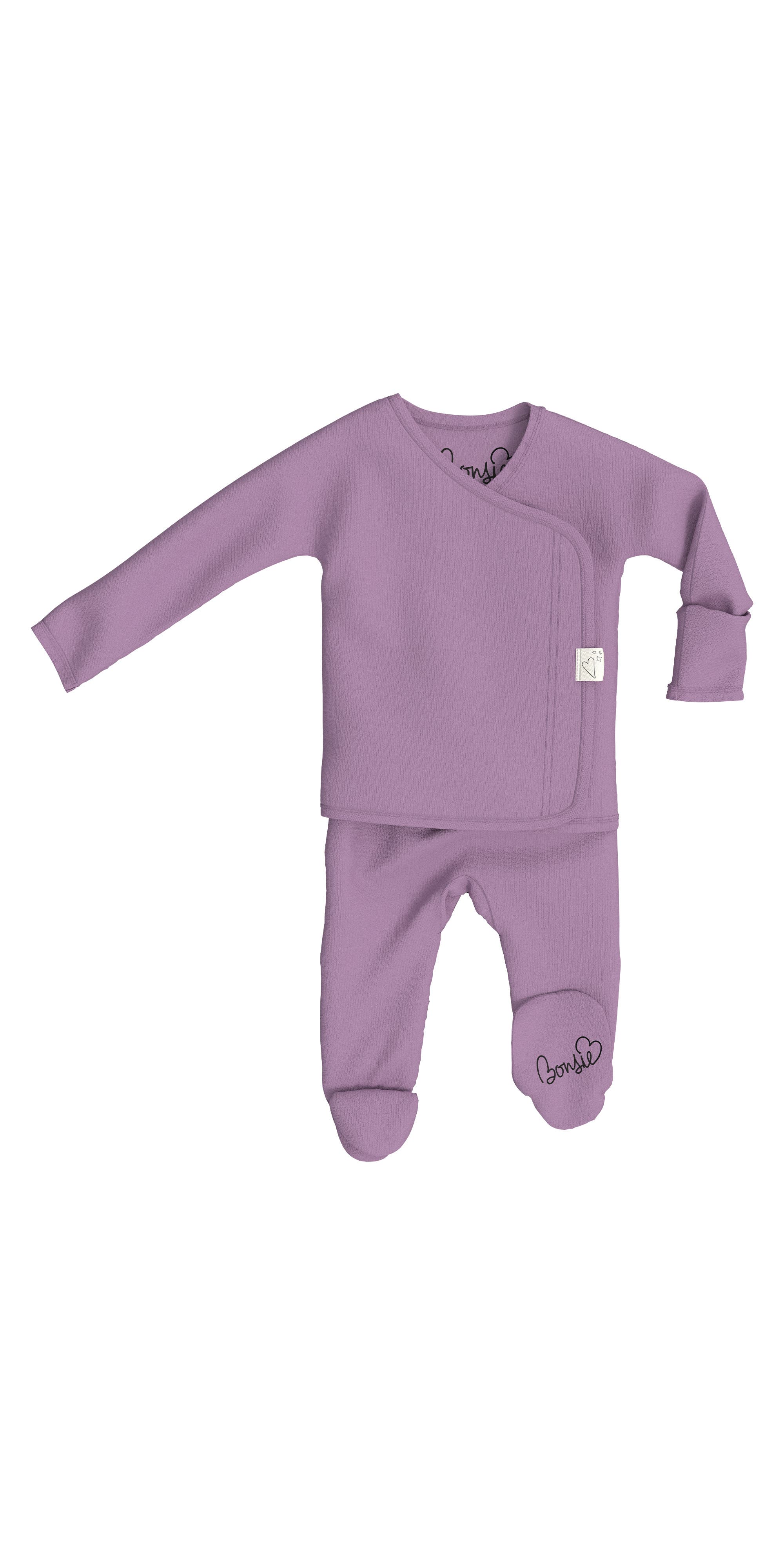 Bonsie Baby Skin to Skin Girl or Boy, Footie in Fig 
