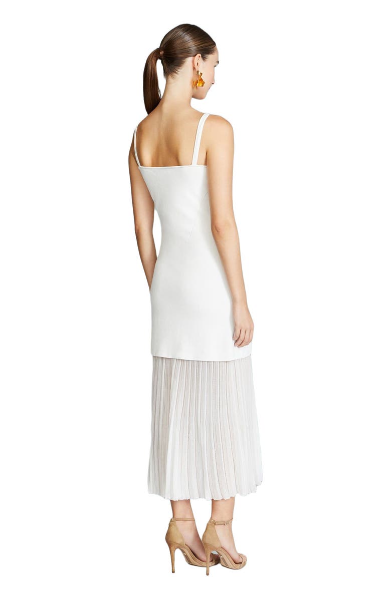 AMUR Vienna Mix Media Knit Dress, Alternate, color, Sea Salt