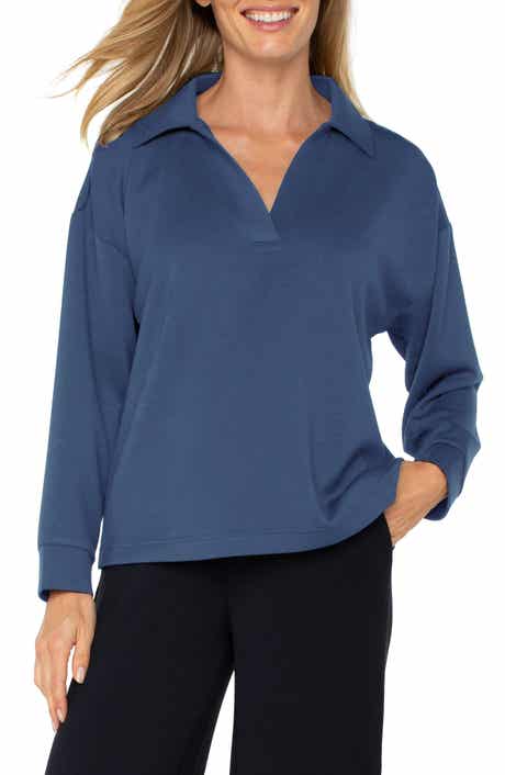 Liverpool Los Angeles Johnny Collar Knit Top