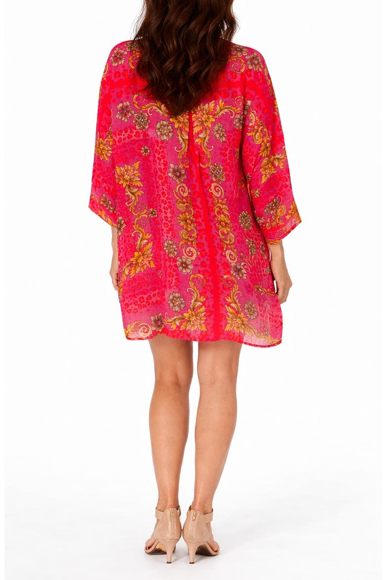 Print Cotton Minidress, Alternate, color, PINK