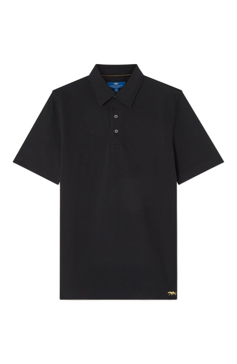 Robert Talbott Walker Short Sleeve Polo, Alternate, color, Black