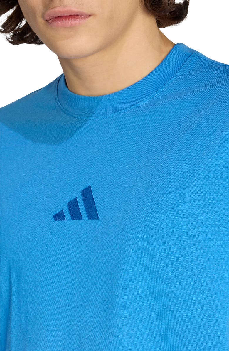 adidas All SZN Loose Fit Cotton T-Shirt, Alternate, color, Ray Blue/ /