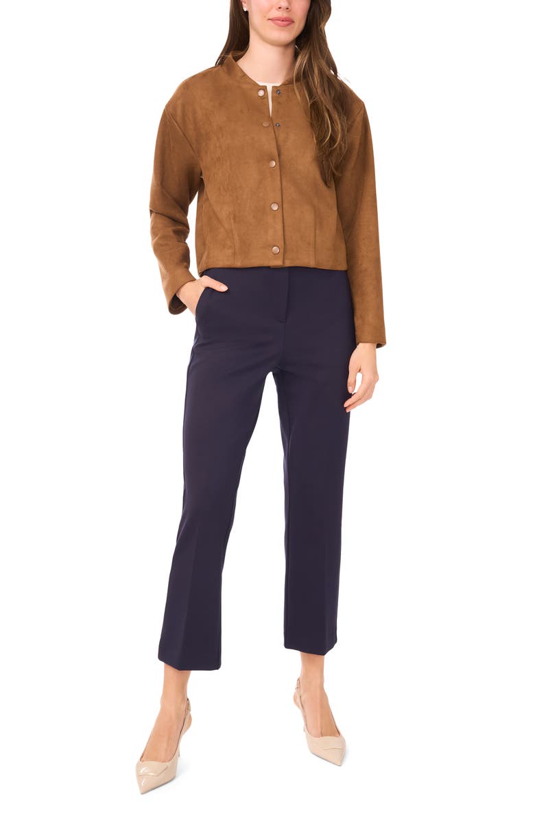 Halogen<sup>®</sup> Faux Suede Bomber Jacket, Alternate, color, 