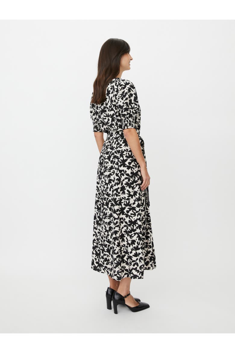 MaNivanya Floral Midi Dress, Alternate, color, Black