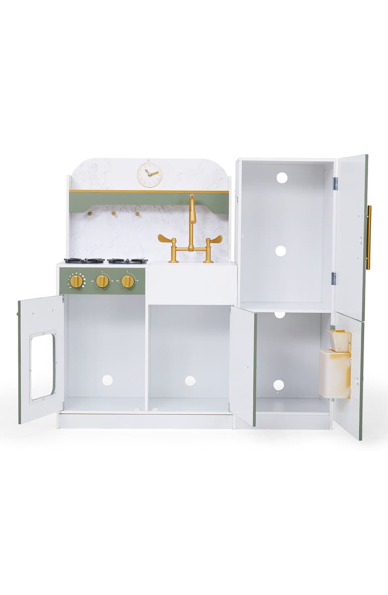 Teamson Kids Versaille Deluxe 15-Piece Kitchen Playset, Alternate, color, Green