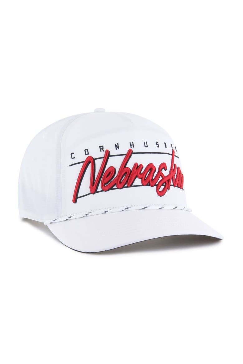 Men's '47 White Nebraska Huskers Condor Hitch brrr° Adjustable Hat, Alternate, color, White