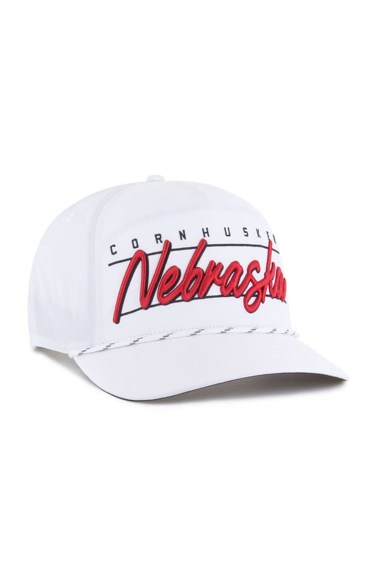 '47 Men's '47 White Nebraska Huskers Condor Hitch brrr° Adjustable Hat, Alternate, color, 