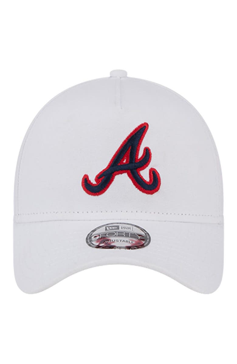 New Era Men's New Era White Atlanta Braves TC A-Frame 9FORTY Adjustable Hat, Alternate, color,