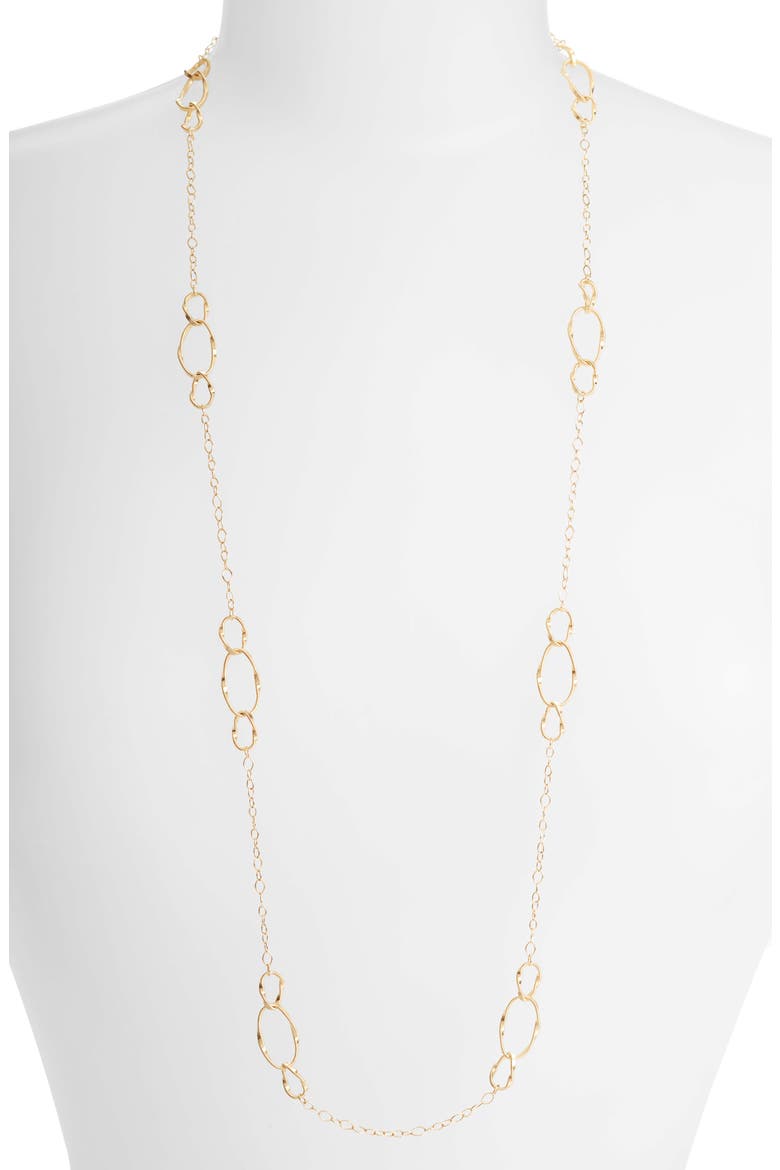 Marrakech Onde 18K Yellow Gold Link Necklace, Main, color, YELLOW GOLD