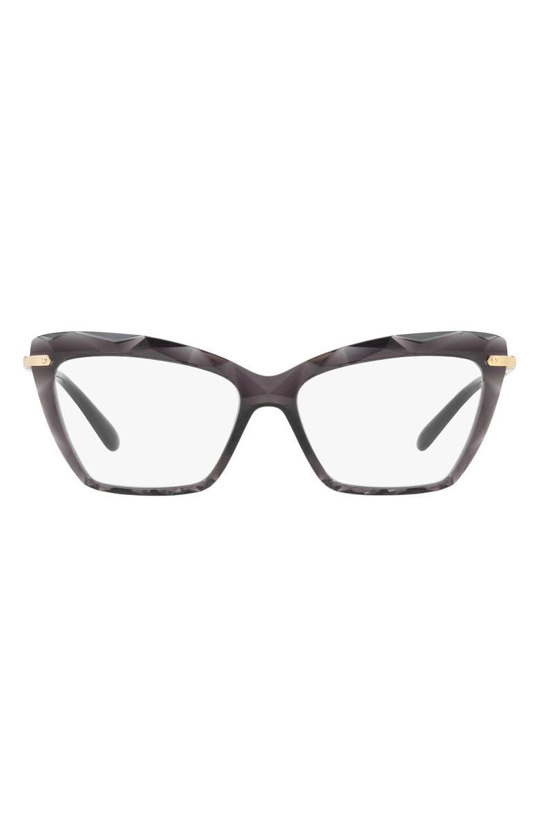 Dolce&Gabbana 53mm Cat Eye Optical Glasses, Main, color,