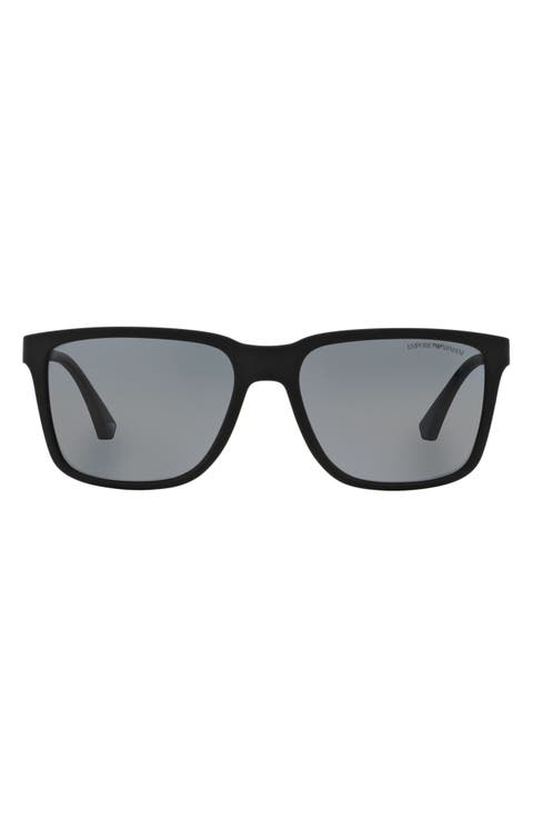 56mm Polarized Square Sunglasses