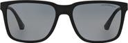 Emporio Armani 56mm Polarized Square Sunglasses