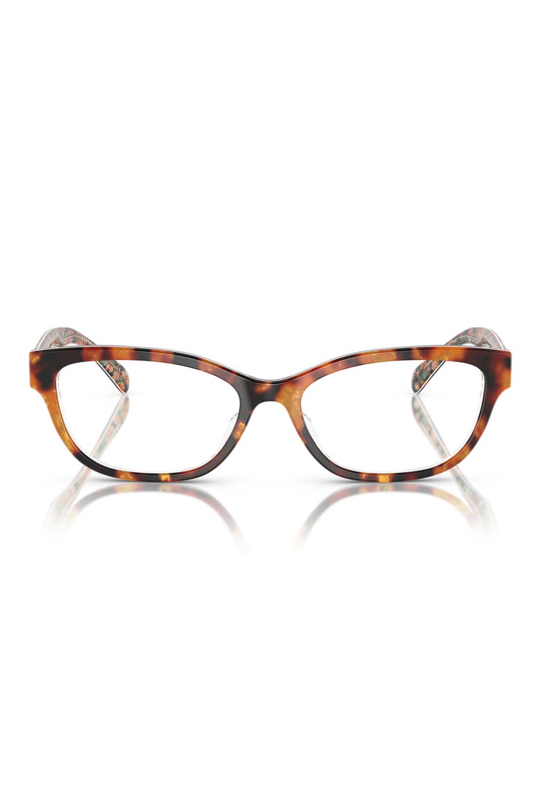 51mm Pillow Optical Glasses, Main, color, AMBER / ORANGE / DEMO LENS