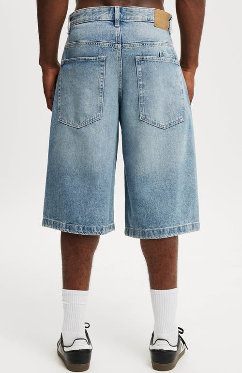 Cotton On Y2k Super Wide Jort In Blue