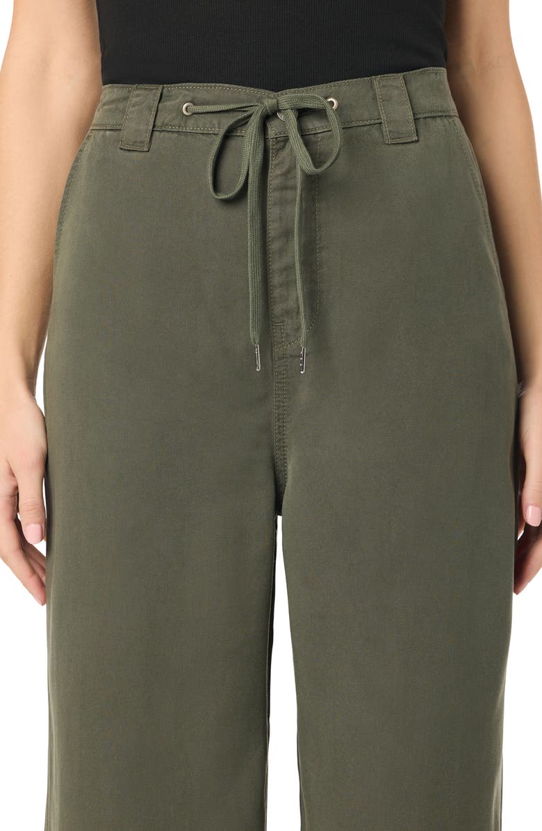 Hudson Jeans High Waist Tie Front Wide Leg Pants, Alternate, color, Ivy