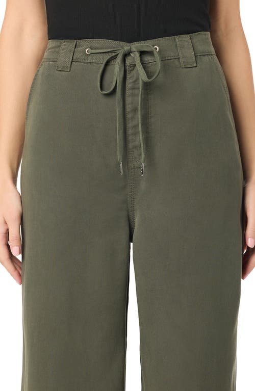 Hudson Jeans High Waist Tie Front Wide Leg Pants In Ivy