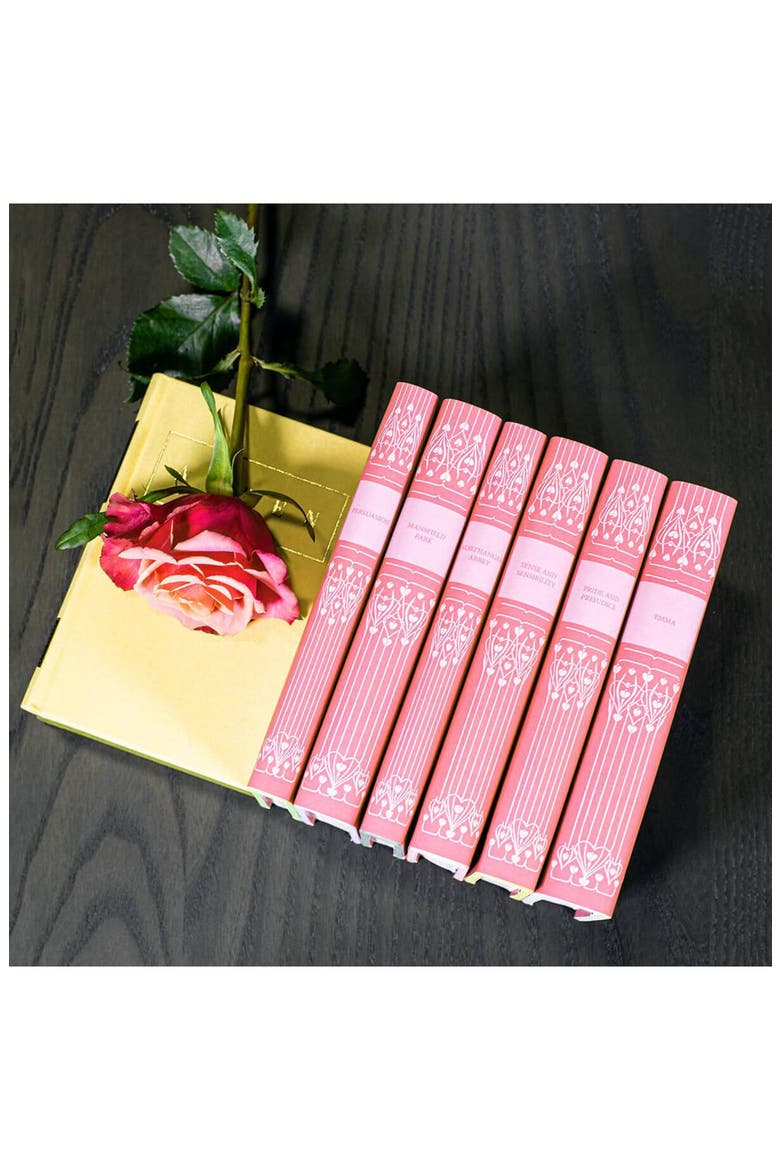 Jane Austen Book Set, Vellum, Alternate, color, Vellum