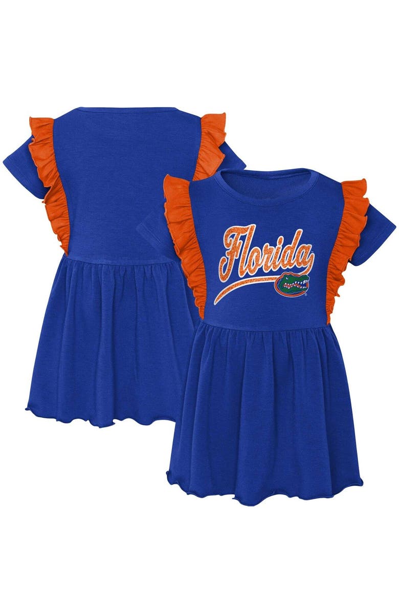Outerstuff Girls Toddler Royal Florida Gators Too Cute Tri-Blend Dress, Main, color, 