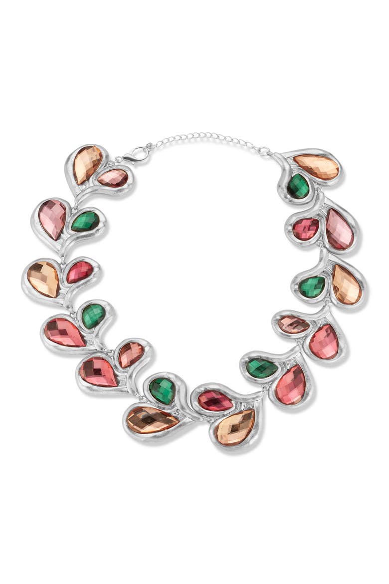 Statement Heart Choker, Main, color, SILVER