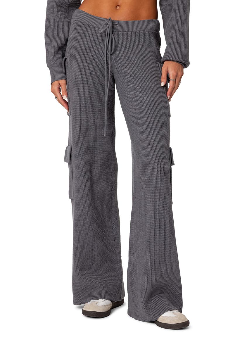 Wynter Drawstring Cargo Sweater Pants, Main, color, GRAY
