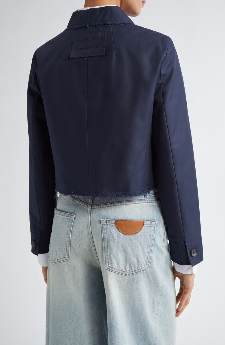 NACKIYÈ Raw Edge Cotton Crop Jacket, Alternate, color, 