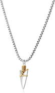 Lucky Brand Brass Two Tone Arrowhead Necklace