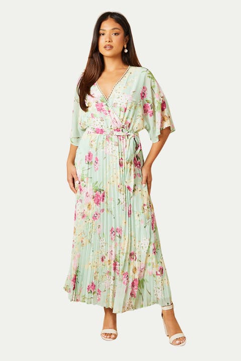 Petite Occasion Pleated Midi Dress