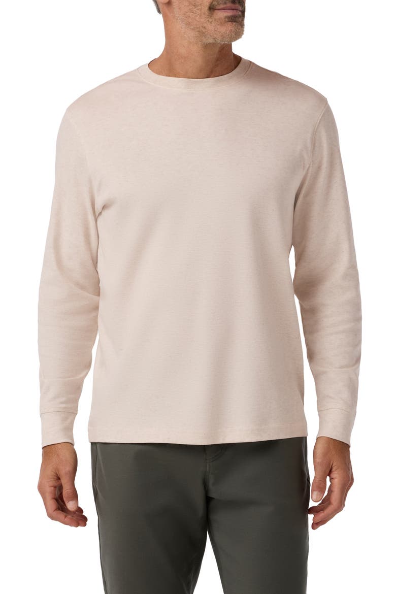 Palmer Trim Fit Pima Cotton T-Shirt, Main, color, OAT HEATHER