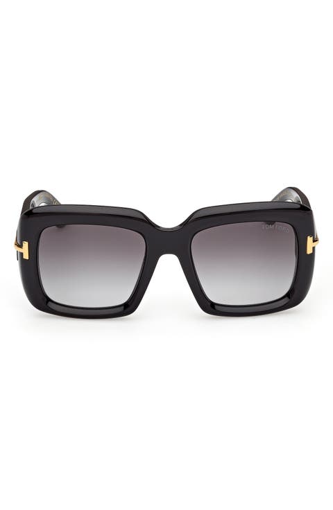 Icon 53mm Gradient Square Sunglasses