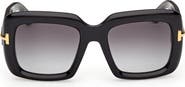 TOM FORD Icon 53mm Gradient Square Sunglasses