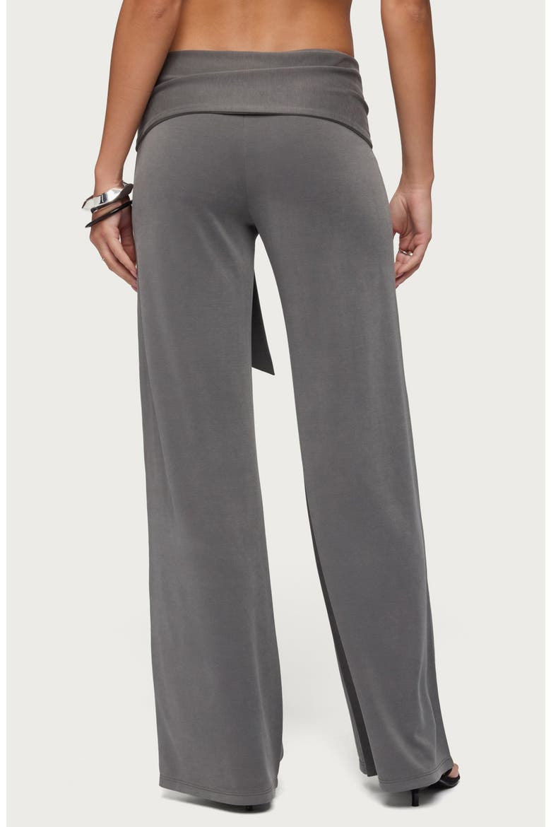 Xyla Waist Tie Straight Leg Pants, Alternate, color, DARK-GRAY
