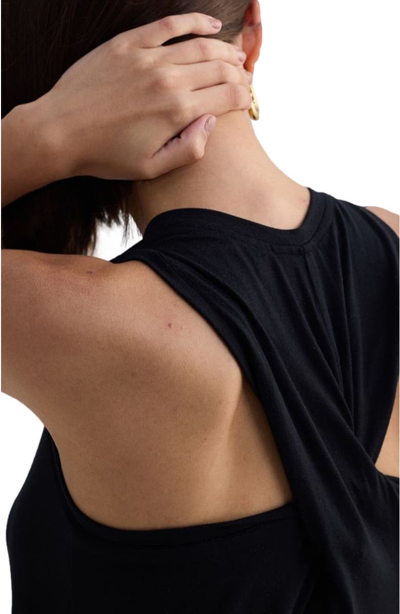 Reistor Drawstring Short T-shirt Dress in Black, Alternate, color, Black