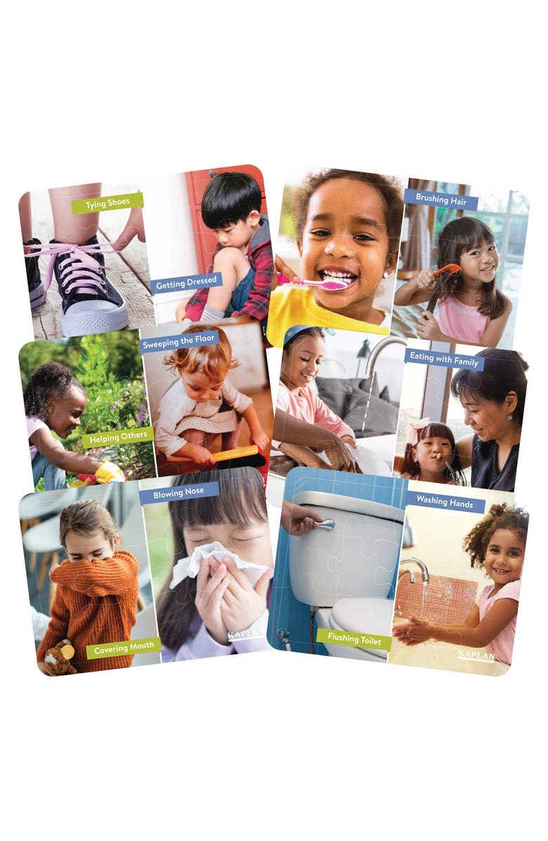 Kaplan Early Learning Company Life Skills and Good Practices Puzzles - Set of 6, Main, color, Multicolored