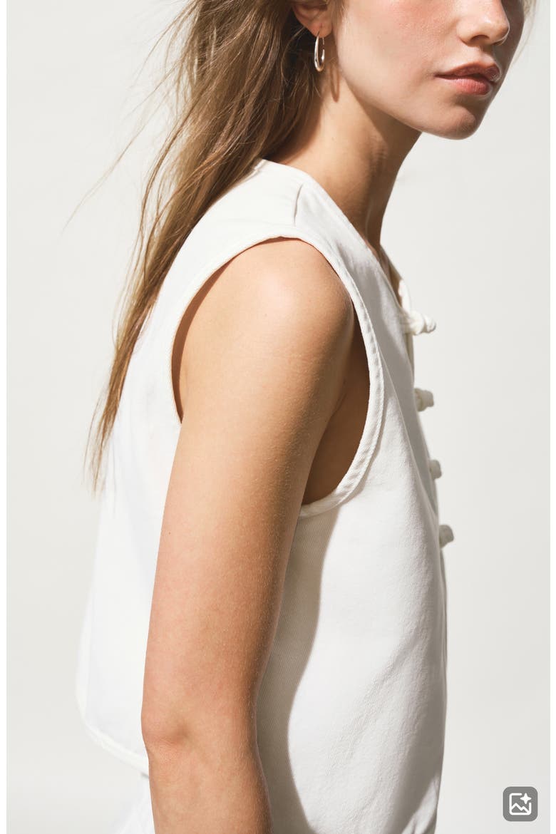 Denim Vest, Alternate, color, OFF WHITE