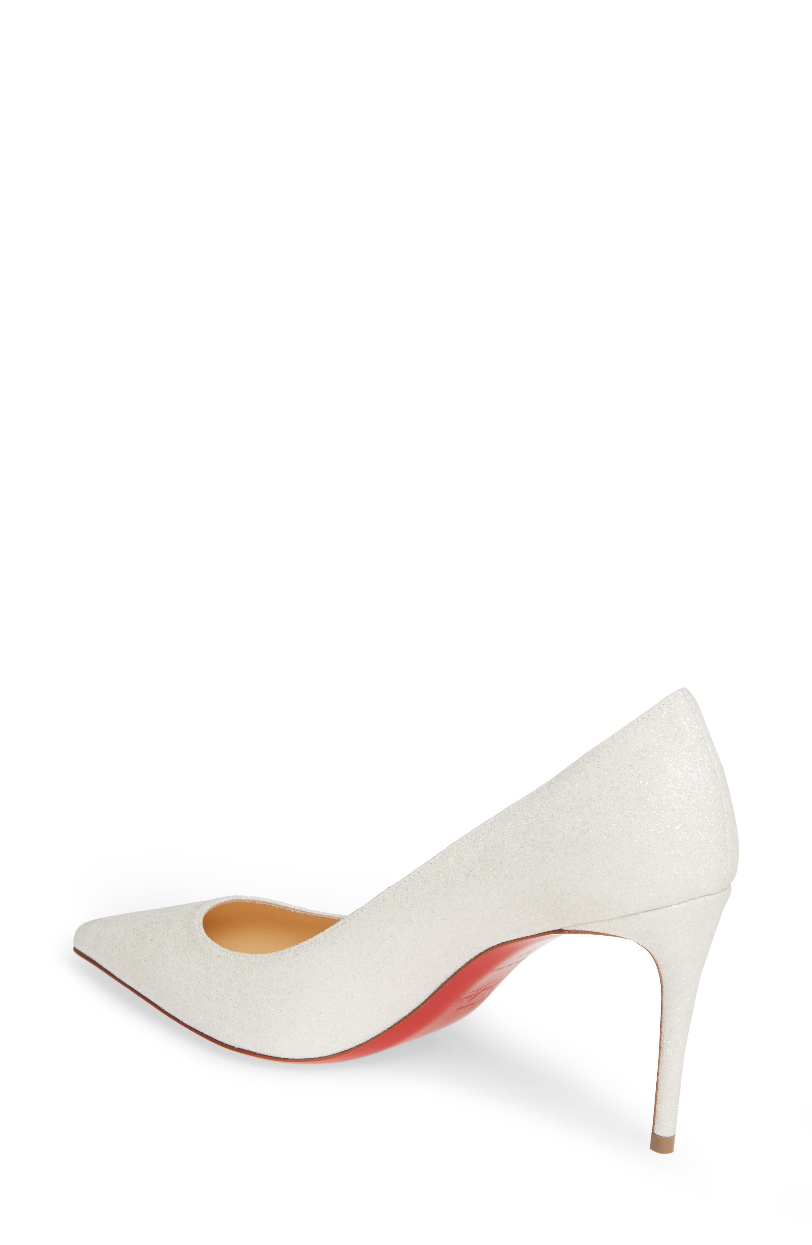 Christian Louboutin Kate Glitter Pointy Toe Pump, Alternate, color, 
