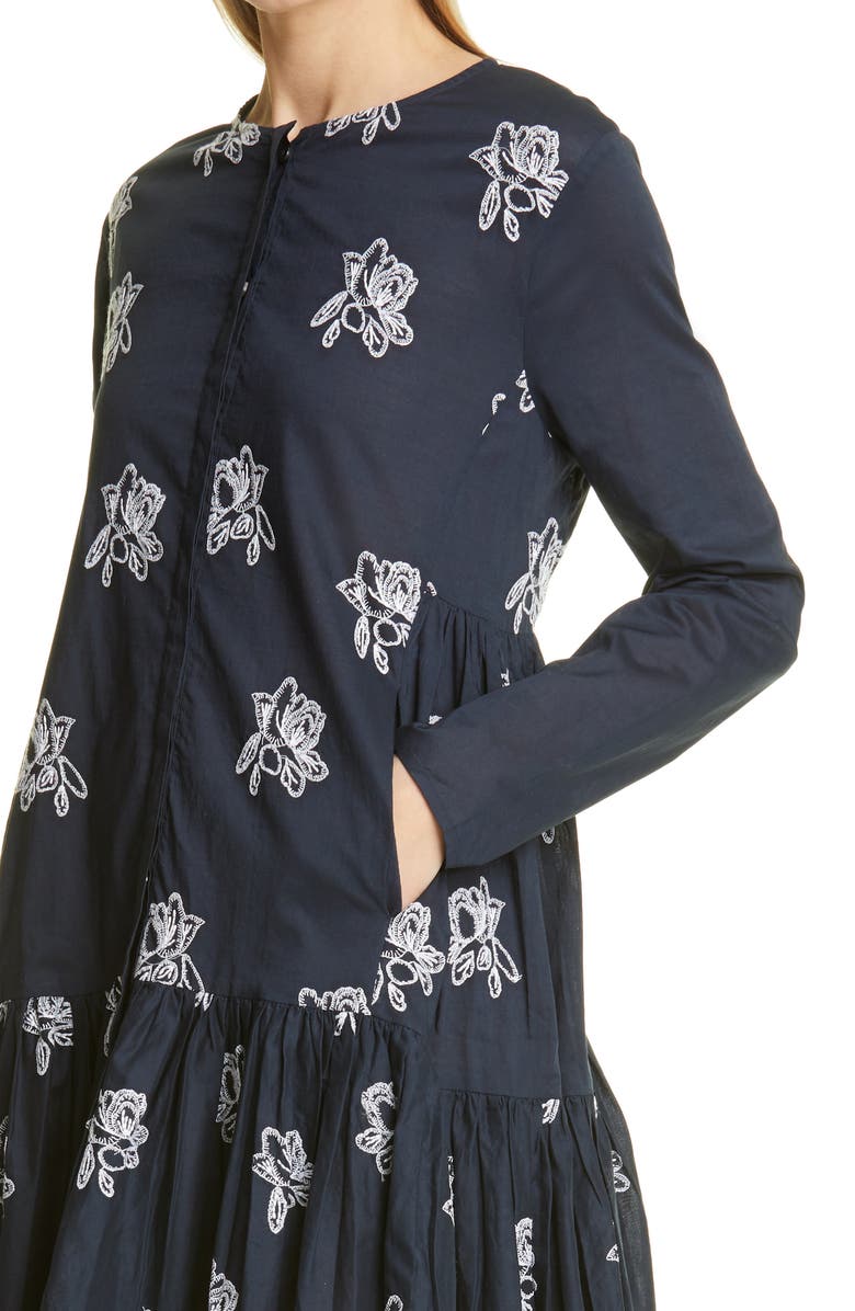 Merlette Caliza Embroidered Long Sleeve Dress, Alternate, color, 
