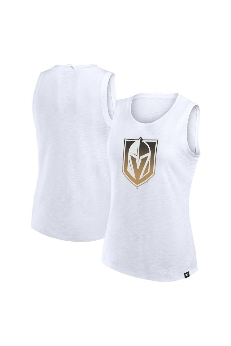 Women's Fanatics White Vegas Golden Knights Slub Tank Top, Main, color, White