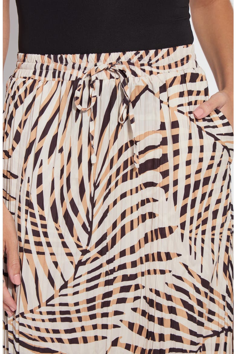Packable Pleated Midi Skirt, Alternate, color, POOL SIDE PALM