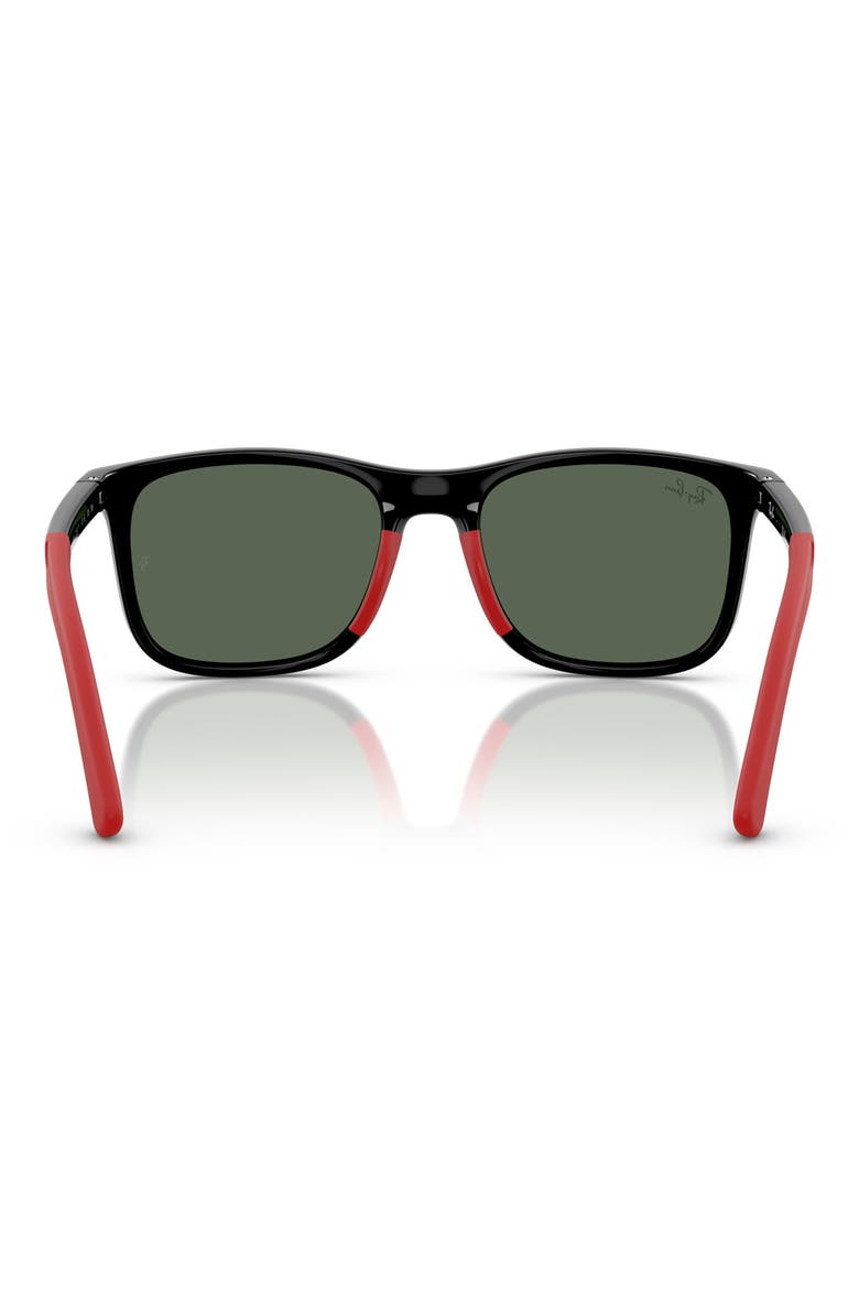 Kids' 47mm Square Sunglasses, Alternate, color, BLACK/ DARK GREEN